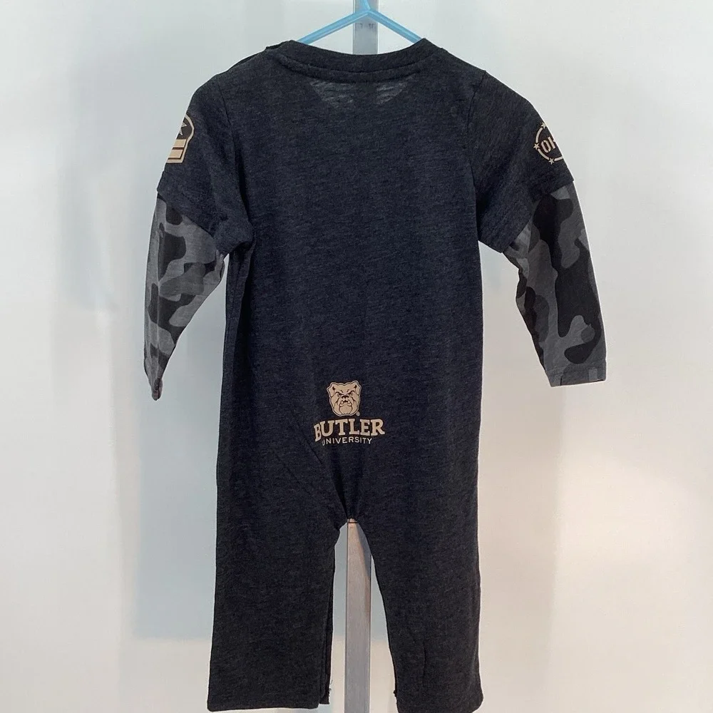Baby Butler University Bulldogs Colosseum One Piece Camo Ripcord Romper- 12/18mo